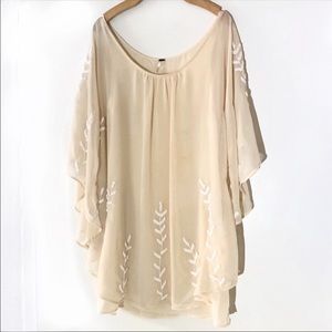 Free People Beaded Cape Dress